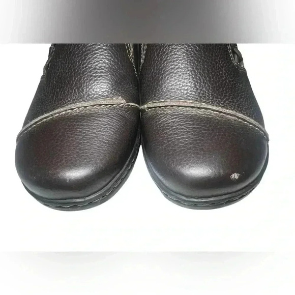 𝅺CLARKS Collection Soft Cushion brown Leather Slip On Shoes Women’s US 9M - Picture 2 of 6